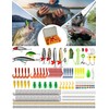 pullther 380 Pcs Fishing Lure Mixed Set, Including Spinner, Casting