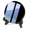 JIEXUAN Black Obsidian Scrying Mirror, Black Obsidian Circle Disc Feng