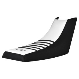 Yamaha 1988 - 2006 YAMAHA WARRIOR Gripper SEAT COVER Black White Black Ribs #111
