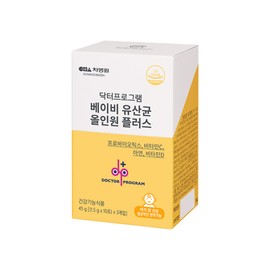 Doctor Program Baby Lactobacillus First Baby Infant Intestinal Health Lactobacillus Vitamin D All-in-One Plus 2 Month Supply / 닥터프로그램 베이비유산균 돌 아기 유아 장건강 유산균 비타민D 올인원 플러스 2개월분