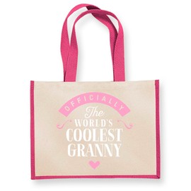 Design, Invent, Print! Granny Bag 21 Litre Volume Fuchsia Pink Cotton Canvas 42 x 33 x 19cm
