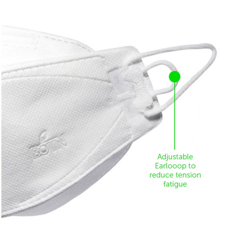 Tia BOTN 2 Pack KF94 WHITE L Adult Size Protective