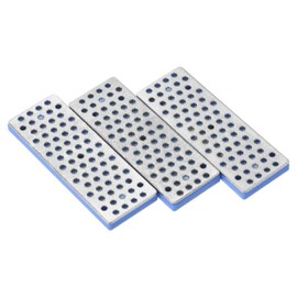 PATIKIL 70mm 360 Grit Coarse Ski Snowboard Diamond Stone, 3 Pack Ski Edge Sharpener Diamond Edge Files Snowboard Whetstone, Blue