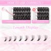 FADLASH Individual Lashes 240 30D+40D D Curl Lash Clusters Individual