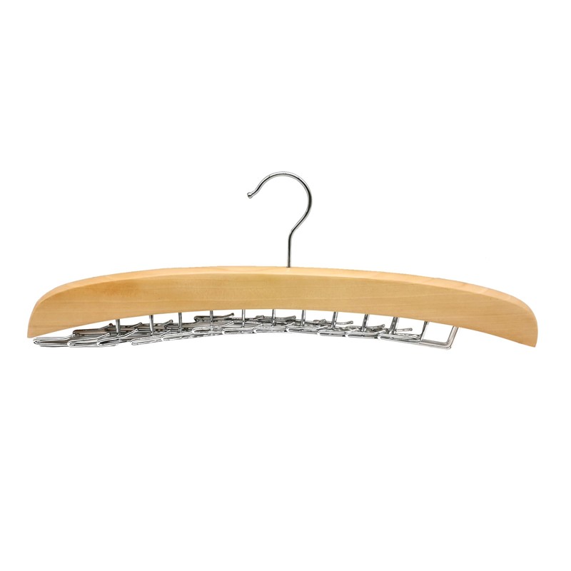 Richards Wooden Tie Rack Hanging Organizer for Mens Closet Accessories,