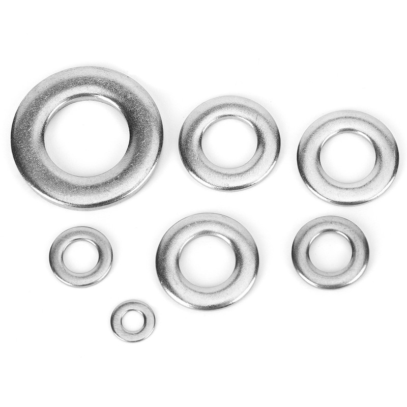 720Pcs Flat Washer Kit 304 Stainless Steel Silver Spring Gasket