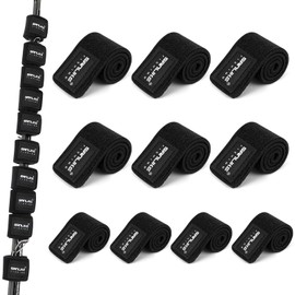 SAN LIKE Fishing Rod Wrap Pole Straps Fishing Rod Belts Ties Stretchy Rod, (5pcs, 10pcs), 10pcs, 9.5in*1.4in