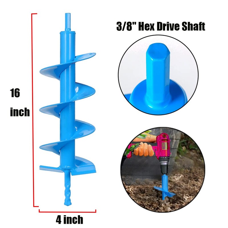 16" x 4" Upgraded Auger Drill Bit with Sharp Thickended