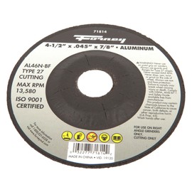 Forney 71814 Cut-Off Wheel with 7/8-Inch Arbor, Aluminum Type 27, AL46N-BF, 4-1/2-Inch-by-0.45-Inch