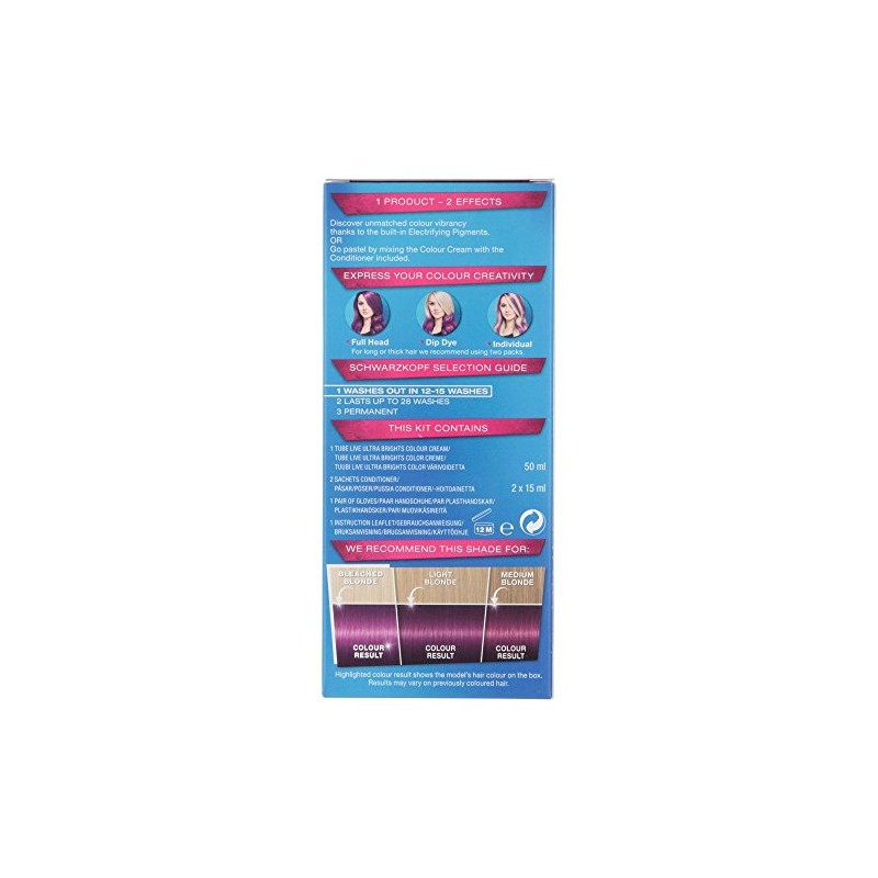 Schwarzkopf LIVE Ultra Brights 94 Purple Pink Hair Colour