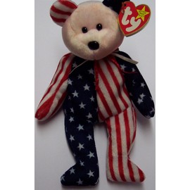 Spangle the Bear - Ty Beanie Baby (Pink Face)
