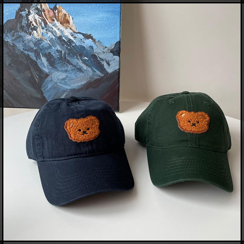 White Fang CZ258 Hat, Cap, Bear, Y2K, Cute, Vintage, Casual,
