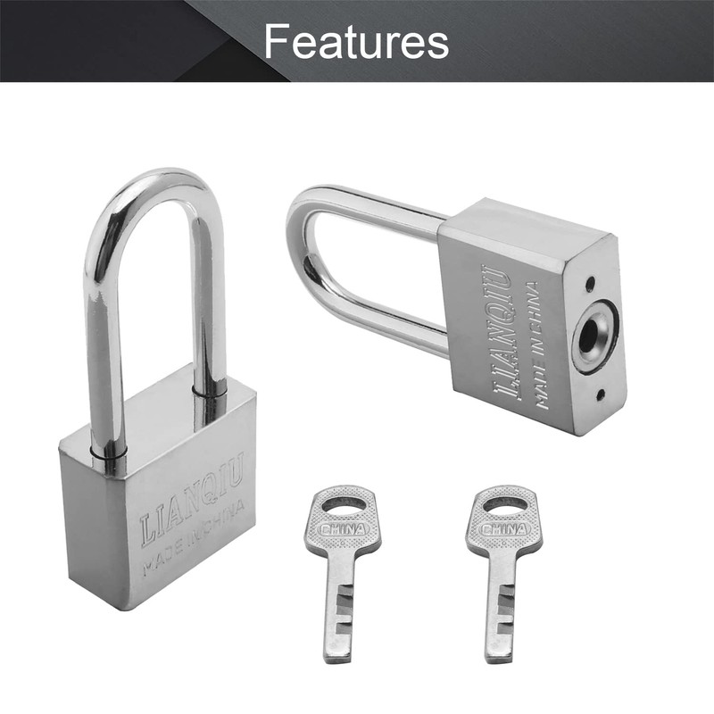 MroMax 3 x Padlock with Keys, Rustproof, Waterproof, Outdoor Steel