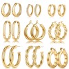 Yesteel Gold Hoop Earrings - 14k Gold Plated Small Hoop