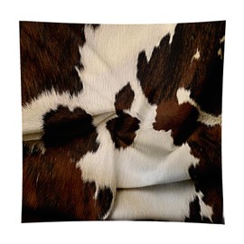 AOHRO Head Scarf for Women, 27.5" Cute Like Satin Head Hair Scarf, Large Square Fashion Printed Bandana for Hair Wrapping, Dark Cowhide