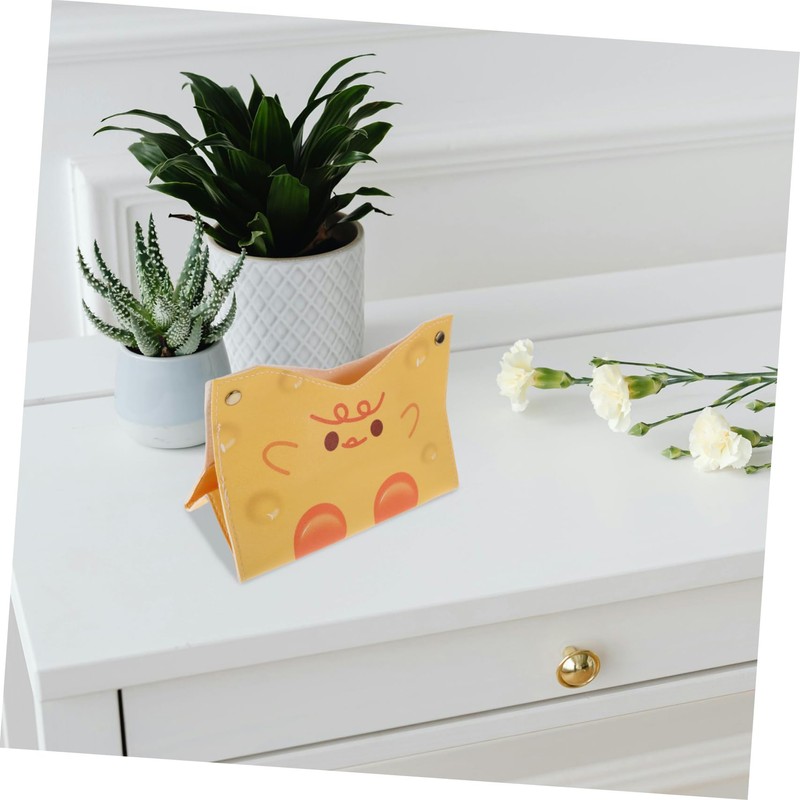 KONTONTY Leather Tissue Box Holder Rectangle Design Chic and Elegant