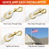100Ft Flagpole Rope Kit, 5/16" Nylon Halyard with 4 Zinc