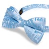 DiBanGu Light Blue Bow Ties for Men Paisley Pretied Bow