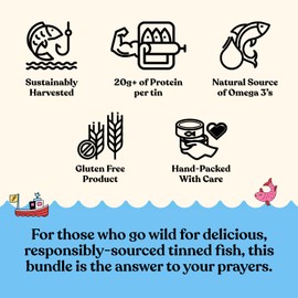 Fishwife Slow Smoked Mackerel 3-Pack (3.7 Ounce) | Wild-Caught & Hand-Packed with Crushed Chilis and GarlicGluten Free & High Protein