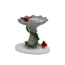 BYERS CHOICE Winter Bird Bath w/Cardinals Accessory Christmas Brand New