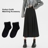 SKHAOVS 4 Pairs of Black Ruffle Socks for Women, Ankle