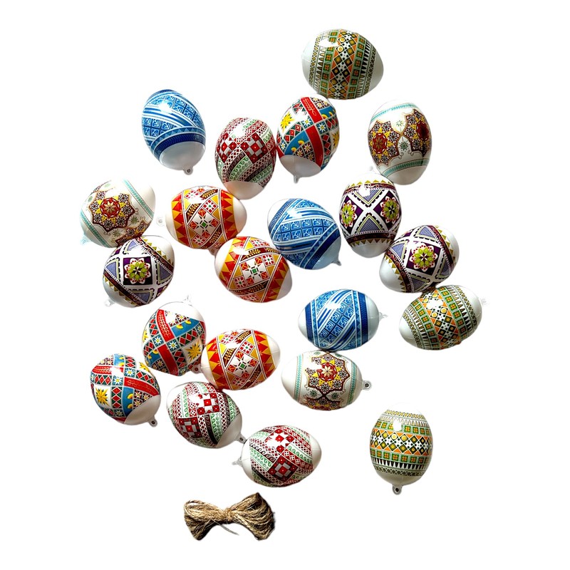 ukrainisches-kunsthandwerk 21 Easter eggs Osnamente silver thread eggs are covered