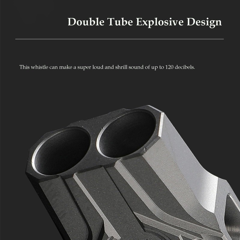 Hamans Emergency Whistles Titanium EDC Portable Whistle with Loud Sound
