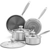 AuFranc® Hybrid Nonstick Stainless Steel Pots and Pans Set, Induction