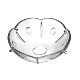 B&P Lamp® Crystal Bobesche - Olive Design 4" (100Mm) Diameter, 6 Pins