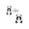 Cute Panda Bear Earrings 925 Sterling Silver