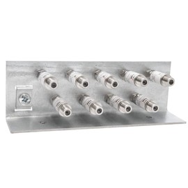 Premium X Earth Angle 9-Way Earthing Rail Double Row SAT Grounding Block 9X F Double Socket 9X Surge Protection