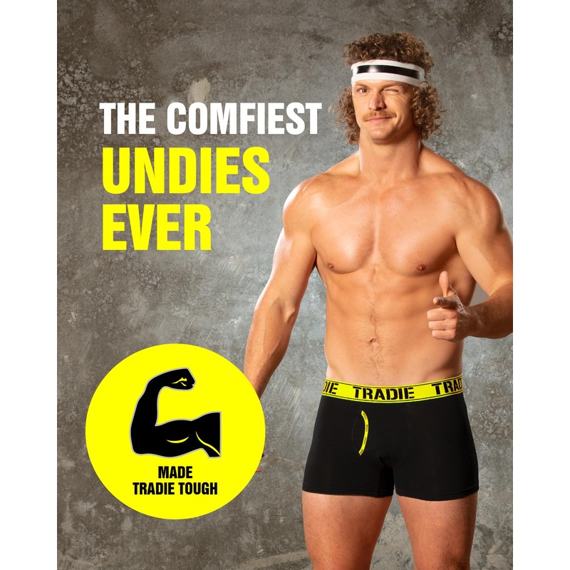 TRADIE Mens Cotton/Elastane Fitted Trunk 3-Pack (AU, Alpha, Large, Regular,