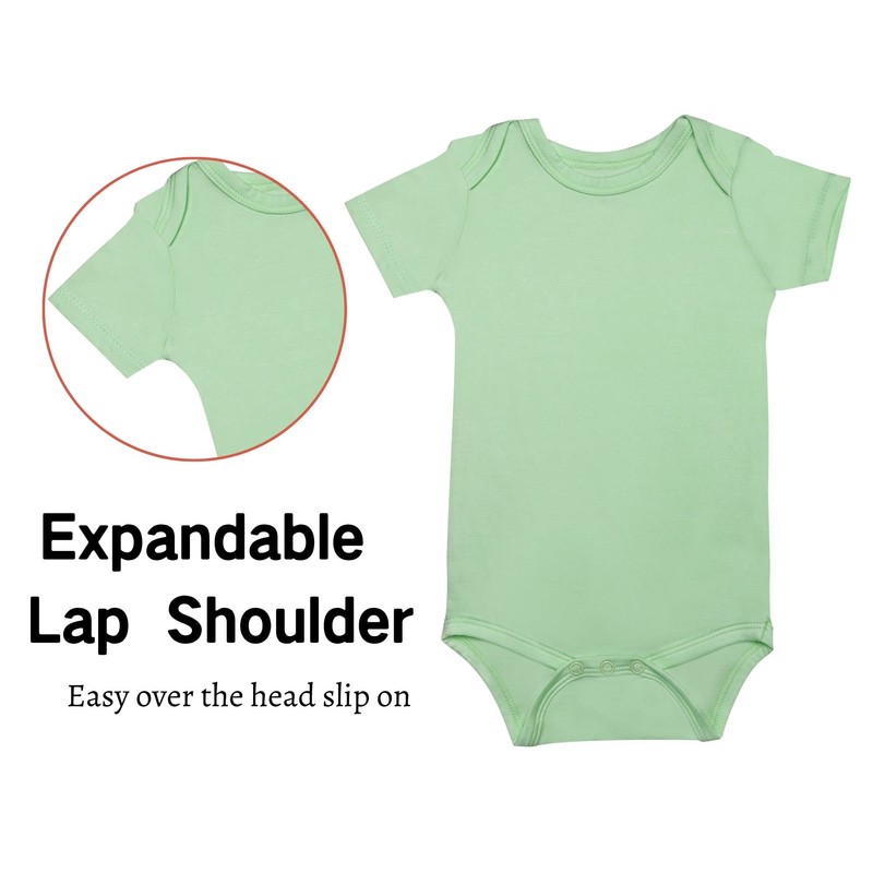 GUISBY Short Sleeve Baby Bodysuit, Short Sleeve Bodysuit for Baby