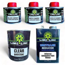LiME LiNE 4 oz Transparent Candy Concentrate, Solvent base Automotive Paint (Ultimate Candy Pack 4oz)