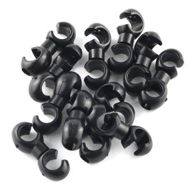 E-outstanding 12 clips de fijación para bicicleta MTB de freno, guía de fijación estilo S, clips de hebilla negros para cable de bicicleta, organizador giratorio de gancho en S
