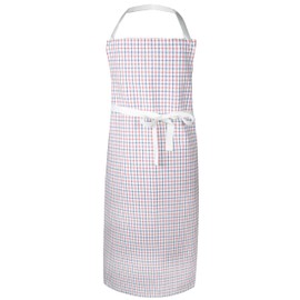 ZOLLNER Cooking Apron - Robust and Durable BBQ Apron - Unisex - Cotton - with Ties for Optimal Hold 154, 280, White-red/blue-chequered
