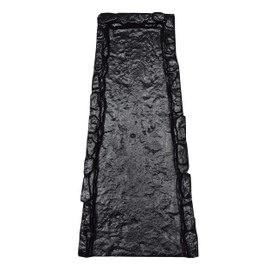Black Slate Stone Rock Cast Aluminum Metal Downspout Gutter 24 in. Heavy Splash Block