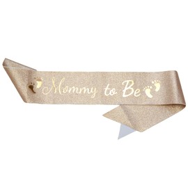 Luwigs Mommy To Be Sash Rose Golden for Mom To Be Parties Enjoy Your Baby Shower Mom Decorations Mother Gifts Ideal Gender Reveal Welcome Baby (Rose Gold)
