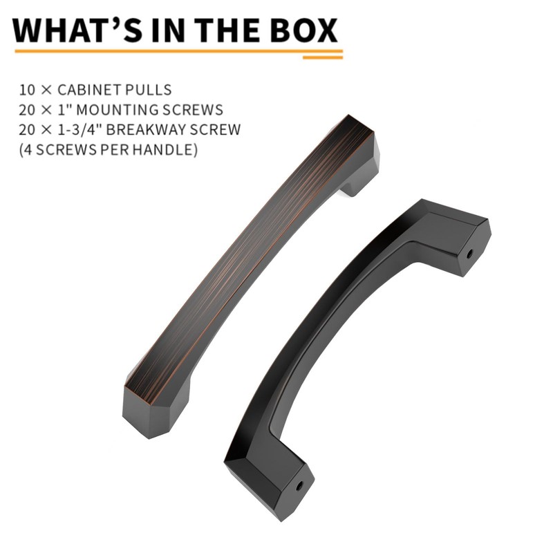 AOOTOCH 10 Pack Oil Rubbed Bronze Cabinet Pulls 3 Inch