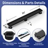 Bernkot Linear Shower Drain 24", Matte Black Floor Drain with