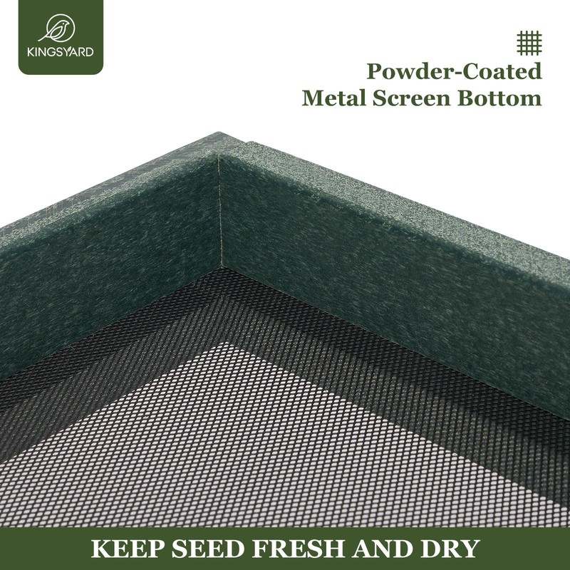 Kingsyard 2 Pack Platform Bird Feeder Tray for Outdoor Hanging