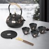Dyna-Living Cast Iron Teapot Japanese Tea Kettle Set 1200ml/40.6oz Japanese