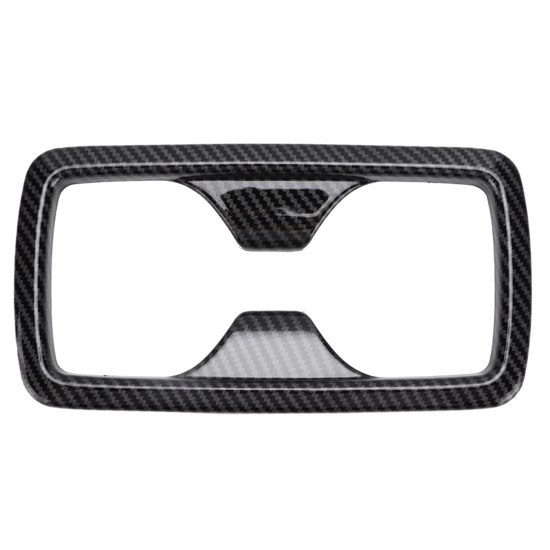 Rear Water Cup Holder Panel Frame Trim Carbon Fiber Style
