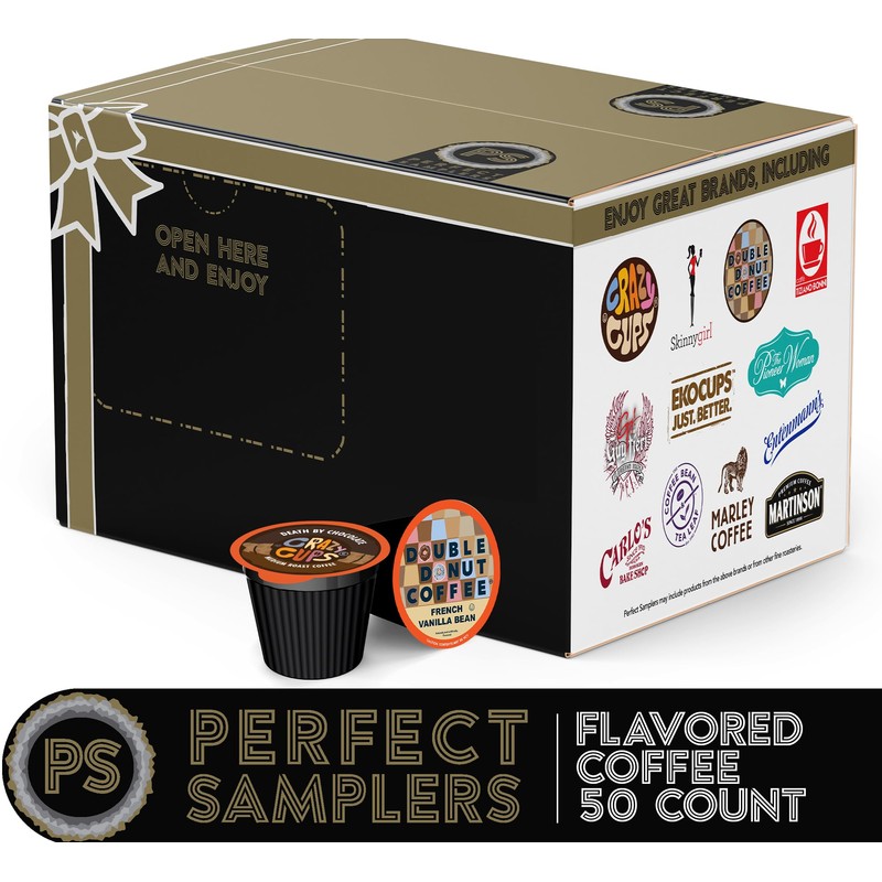 Perfect Samplers Flavored Coffee Variety Pack, Flavored Coffee Pods, Including