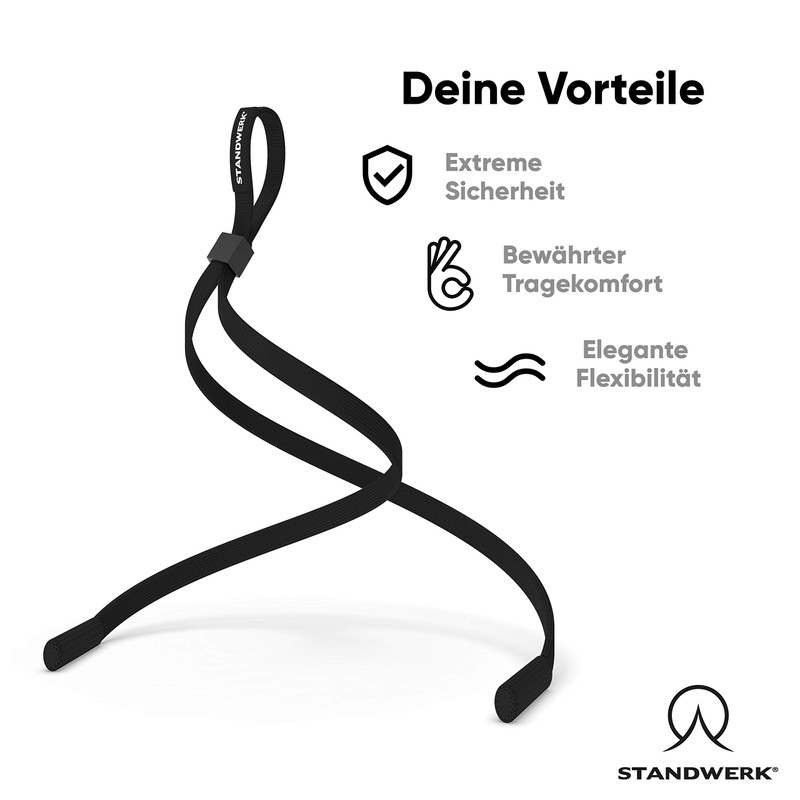 STANDWERK® Basic Glasses Strap with Reliable Hold – Sports Glasses