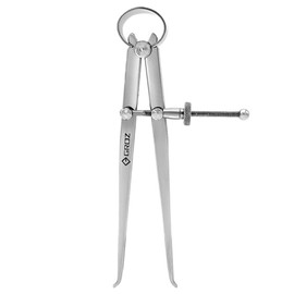 Groz 01405 12" Spring Inside Caliper, Matte Finish, with Solid Nut