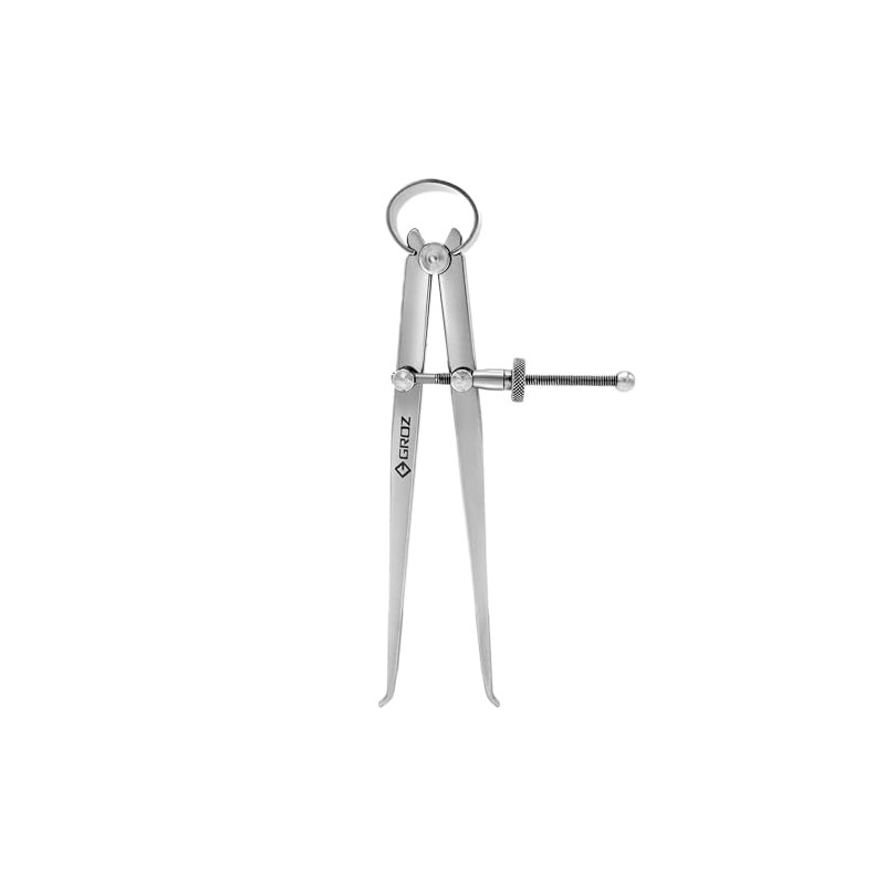 Groz 01405 12" Spring Inside Caliper, Matte Finish, with Solid