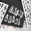 6 Sheets Flower Nail Art Stickers, 3D European Style Nail