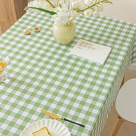 MOTYYA Table Cloth PVC Rectangle Tablecloths Wrinkle Free Washable Coffee Table Cover for Home, Kitchen Dinning, Party, Holiday, Buffet, Oblong, 140 * 220cm(55" x 86")