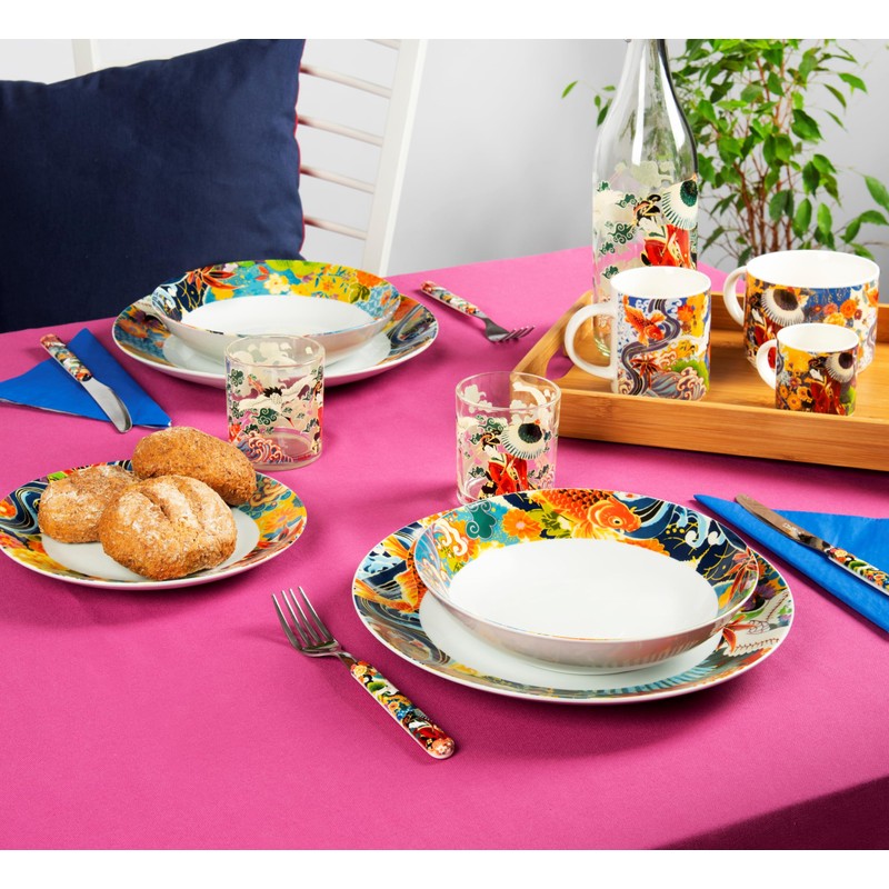 Excelsa Kimono 24 Piece Stainless Steel Cutlery Set with Plastic